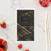 Serviette En Papier Nuits En Granite Et Mariage Or (En situation)