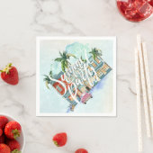 Serviette En Papier Nuits havanaises | Fête d'été (En situation)