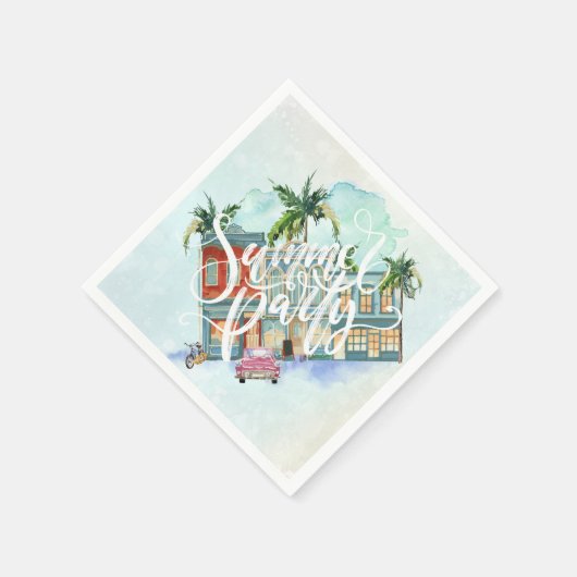 Serviette En Papier Nuits havanaises | Fête d'été (Coin)