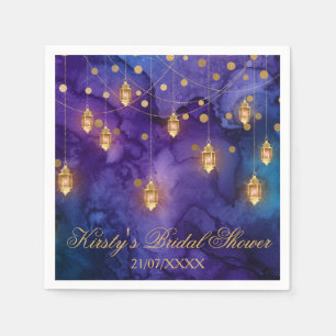 Serviette En Papier Nuits mystiques de Marrakech Laternes Baby Shower