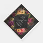 Serviette En Papier Nuits Sultry Floral Mariage ID829 (Coin)