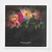 Serviette En Papier Nuits Sultry Floral Mariage V2 ID829 (Devant)