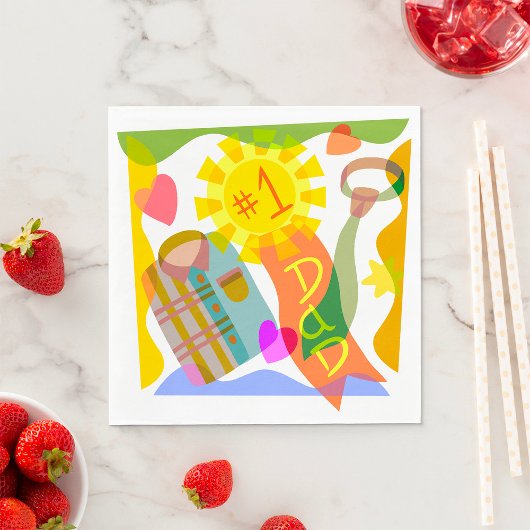 Serviette En Papier Number One Dad Napkins