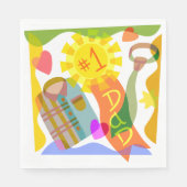 Serviette En Papier Number One Dad Napkins (Devant)