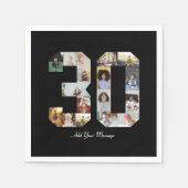 Serviette En Papier Numéro 30 Collage photo (Devant)