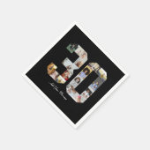 Serviette En Papier Numéro 30 Collage photo (Coin)