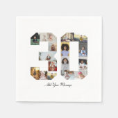 Serviette En Papier Numéro 30 Collage photo (Devant)