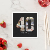 Serviette En Papier Numéro 40 - Collage photo (En situation)