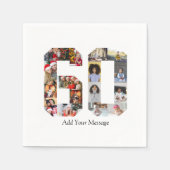 Serviette En Papier Numéro 60 Collage photo (Devant)