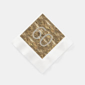Serviette En Papier Numéro 60 Diamond Mariage Anniversaire Gold Chic (Coin)