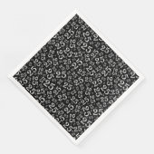 Serviette En Papier Numéro aléatoire 25e âge Motif noir/blanc (Coin)