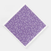 Serviette En Papier Numéro aléatoire 25e âge Motif violet/blanc (Coin)