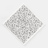 Serviette En Papier Numéro aléatoire 40e âge Motif noir/blanc (Coin)