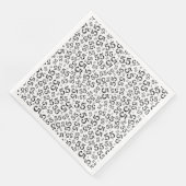 Serviette En Papier Numéro aléatoire 55e âge Motif noir/blanc (Coin)