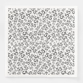 Serviette En Papier Numéro aléatoire 55e âge Motif noir/blanc (Devant)