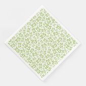 Serviette En Papier Numéro aléatoire du 25e âge Motif vert/blanc (Coin)