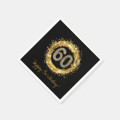 Serviette En Papier Numéro de diamant 60 Parties scintillant Bling Con (Coin)