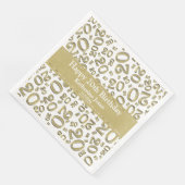 Serviette En Papier Numéro du 20e anniversaire Motif Gold/Black Pap (Coin)