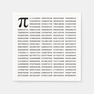Serviette En Papier Numéro Pi 1000 Premiers Chiffres   Symbole mathéma