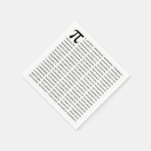 Serviette En Papier Numéro Pi 1000 Premiers Chiffres | Symbole mathéma (Coin)