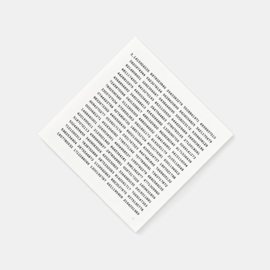 Serviette En Papier Numéro Pi 1000 Premiers Chiffres | Symbole mathéma (Coin)