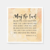 Serviette En Papier Numéros 6:24-26 Le Seigneur vous bénisse Bible Ver (Devant)