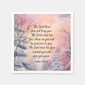 Serviette En Papier Numéros 6 Seigneur Bénissez-vous Bible Verse Scène (Devant)