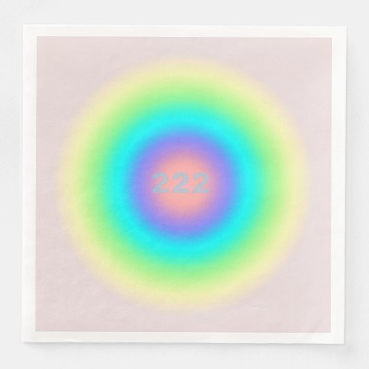 Serviette En Papier Numéros d'ange 222 - Solde et harmonie (Devant)