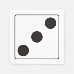 Serviette En Papier Numéros DICE de pips 3 + votre backgr.