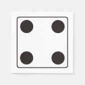 Serviette En Papier Numéros DICE de pips 4 + votre backgr. (Devant)