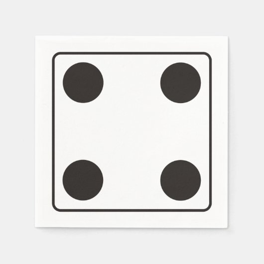 Serviette En Papier Numéros DICE de pips 4 + votre backgr. (Devant)