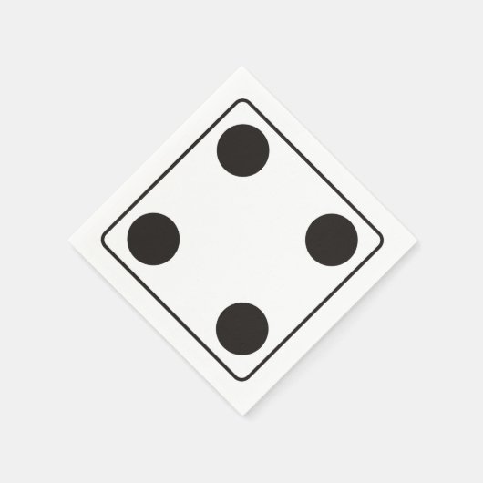 Serviette En Papier Numéros DICE de pips 4 + votre backgr. (Coin)