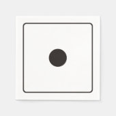 Serviette En Papier Numéros DICE des pips 1 + votre backgr. (Devant)