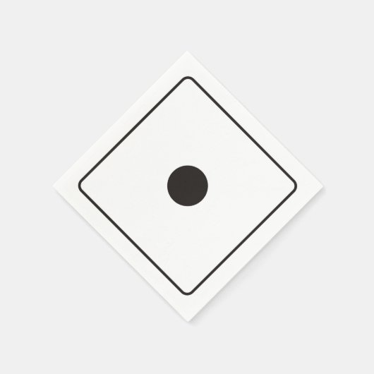 Serviette En Papier Numéros DICE des pips 1 + votre backgr. (Coin)