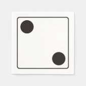 Serviette En Papier Numéros DICE des pips 2 + votre backgr. (Devant)