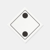 Serviette En Papier Numéros DICE des pips 2 + votre backgr. (Coin)