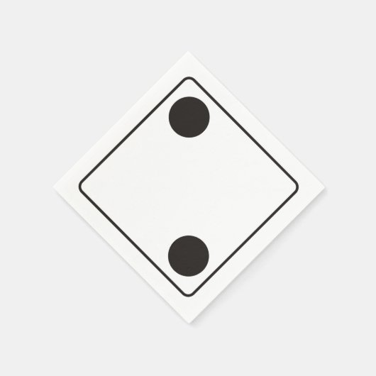Serviette En Papier Numéros DICE des pips 2 + votre backgr. (Coin)