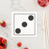 Serviette En Papier Numéros DICE des pips 3 + votre backgr. (En situation)