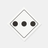 Serviette En Papier Numéros DICE des pips 3 + votre backgr. (Coin)