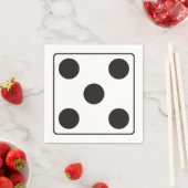 Serviette En Papier Numéros DICE des pips 5 + votre backgr. (En situation)