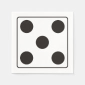 Serviette En Papier Numéros DICE des pips 5 + votre backgr. (Devant)