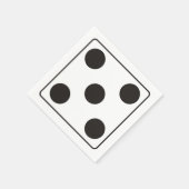 Serviette En Papier Numéros DICE des pips 5 + votre backgr. (Coin)