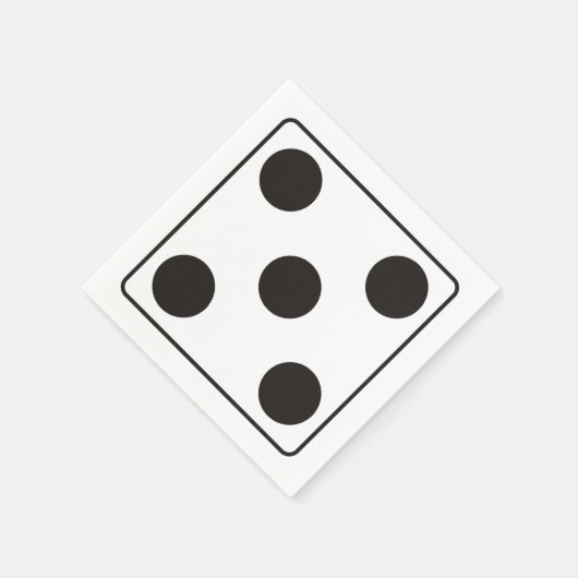 Serviette En Papier Numéros DICE des pips 5 + votre backgr. (Coin)