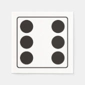 Serviette En Papier Numéros DICE des pips 6 + votre backgr. (Devant)