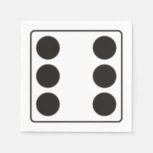 Serviette En Papier Numéros DICE des pips 6 + votre backgr.
