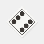 Serviette En Papier Numéros DICE des pips 6 + votre backgr. (Coin)