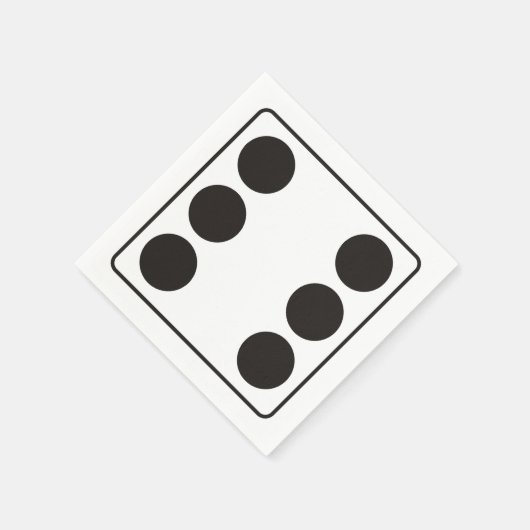 Serviette En Papier Numéros DICE des pips 6 + votre backgr. (Coin)