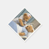 Serviette En Papier Nurse ourson avec un stéthoscope (Coin)
