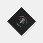 Serviette En Papier Nurse RN Black Rose Turquoise Graduation Party (Coin)