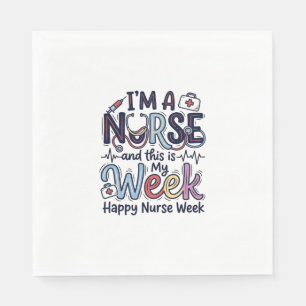 Serviette En Papier Nurse Week Vintage Typography Conception de T-Shir